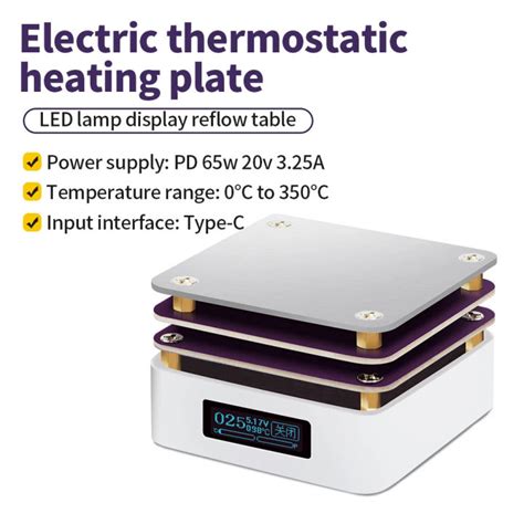 W Mini Hot Plate Smd Preheating Table Rework Station Pcb Board Soldering Desoldering