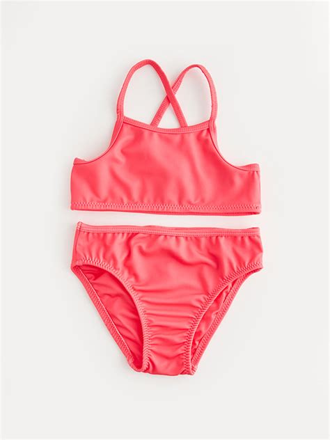 LCW ECO Fuşya Esnek Kumaştan Kız Bebek Bikini Takımı S3GU73Z1 HXS LCW