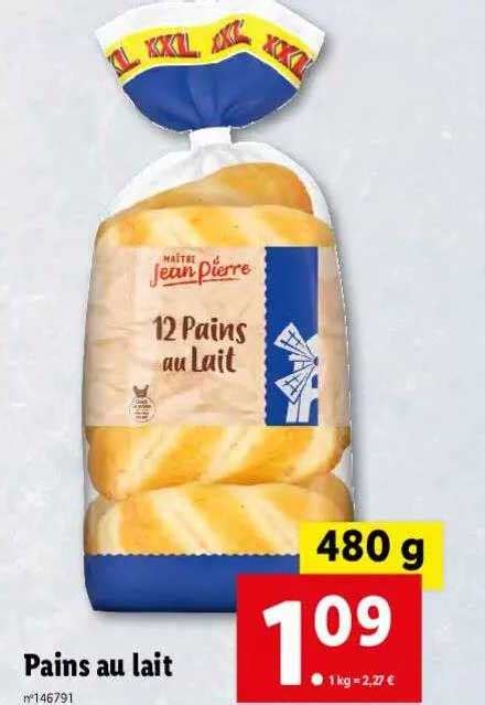 Promo Pains Au Lait Maître Jean Pierre chez Lidl iCatalogue fr