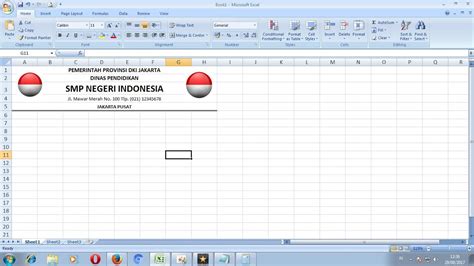 Cara Membuat Kop Di Microsoft Excel Youtube