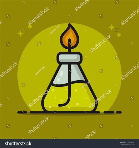 Bunsen Burner Chemistry Vector Illustrator Bunsen Stock Vector Royalty