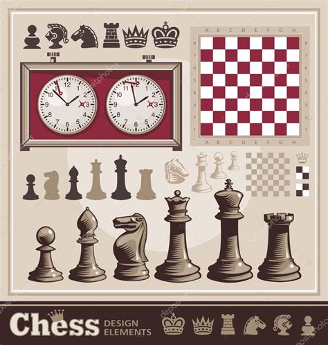 Chess design elements — Stock Vector © lukeruk #8285428