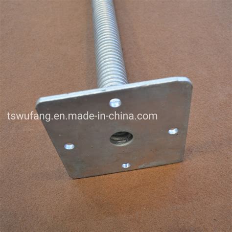 adjustable hollow threaded base plate load capacity adjustable base