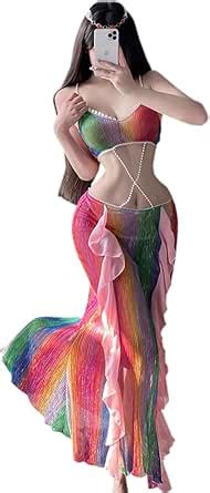 Amazon Senjiy Sexy Belly Dance Costume Dress For Women Lingerie Arabian Anime Cosplay