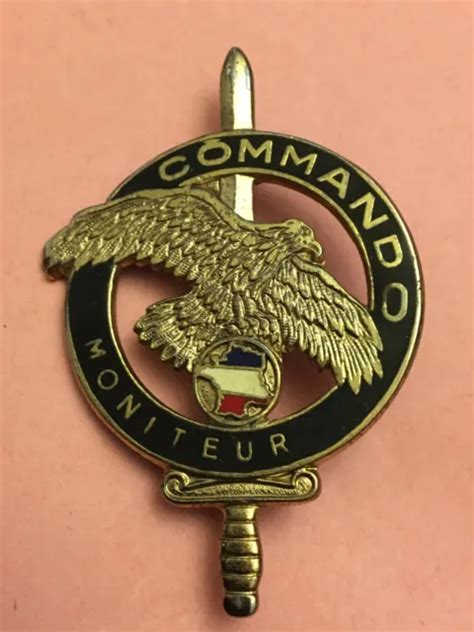 Insigne Commando Brevet Moniteur Commando Anneaux Drago Paris Eur