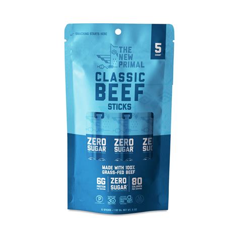 The New Primal Grass-Fed Beef Sticks, Classic | Thrive Market