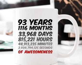 Th Birthday Or Anniversary Gift Years Of Awesomeness Etsy