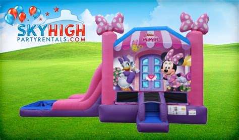 USA 3in1 Minnie Mouse EZ Combo w/ Wet or Dry Slide Rentals Sky High ...
