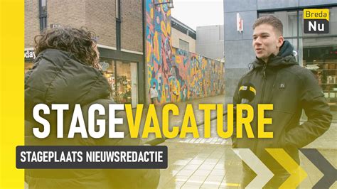 Stageplaats Nieuwsredactie Vanaf Augustusseptember 2025 Bredanu