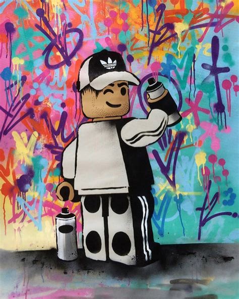 Pop Art Painting Lego Street Art Lego Minifigure Noa Artofit