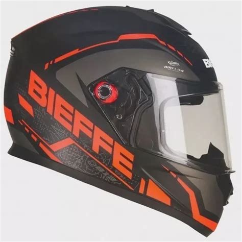 Capacete Bieffe B Naked Preto Fosco Vermelho Tam Frete Gr Tis