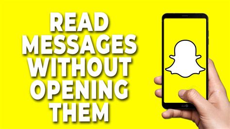 How To Read Snapchat Messages Without Opening Them Youtube