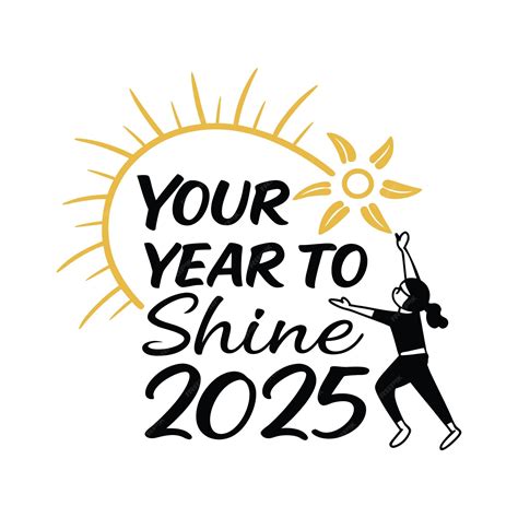 Premium Vector | Your Year To Shine 2025 Happy New Year Typography