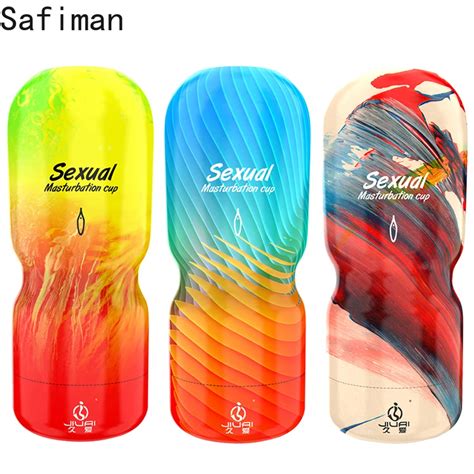 HEYIYI Masturbation Cup Male Artificial 3D Realistic Vagina Erotic Sex Toys Masturbators