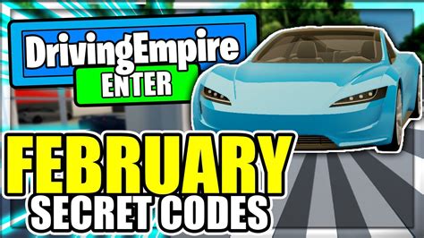 FEBRUARY 2021 ALL NEW SECRET OP CODES Driving Empire Roblox YouTube