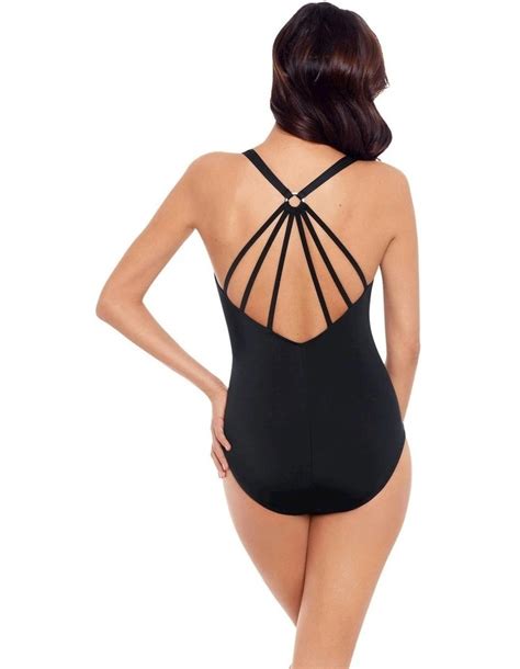 Magicsuit Drew Halter Slimming Tummy Control Swimsuit In Black Myer