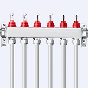 ABST PEX Manifold 6 Branch Stainless Steel Floor Heat Manifold Kit With