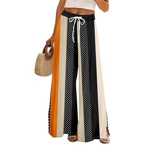 evdexr womens summer boho floral print palazzo pants flowy drawstring