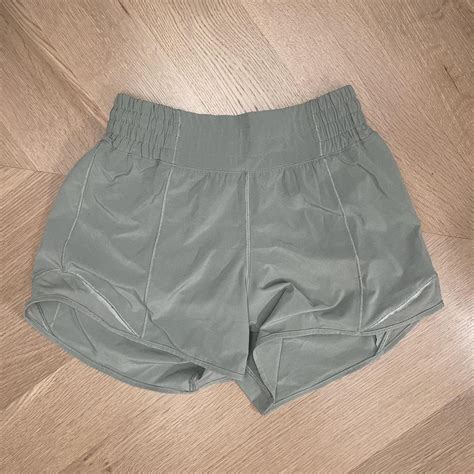 Lululemon 4 Hotty Hot High Waisted Short Sage Depop