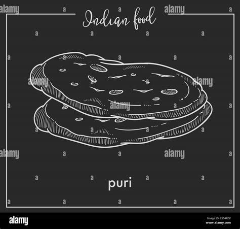 Delicious Soft Hot Puri Loaves From Traditional National Indian Food Tasty Bread Of Round Shape