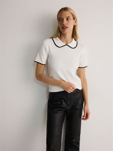 Blouse With Decorative Collar Color Nude RESERVED BM X