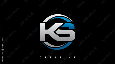 Photo & Art Print KS Letter Initial Logo Design Template Vector ...