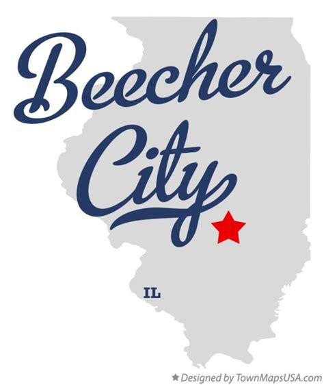 Map of Beecher City, IL, Illinois