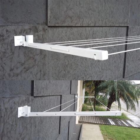 Varal Para Apartamento Moderno - Varal de Parede Retrátil Dobrável para Roupas Apartamento alumínio com ...