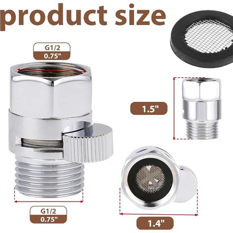 Shower Head Flow Restrictor Control Valve Shut Off for Hand Shower Bid
