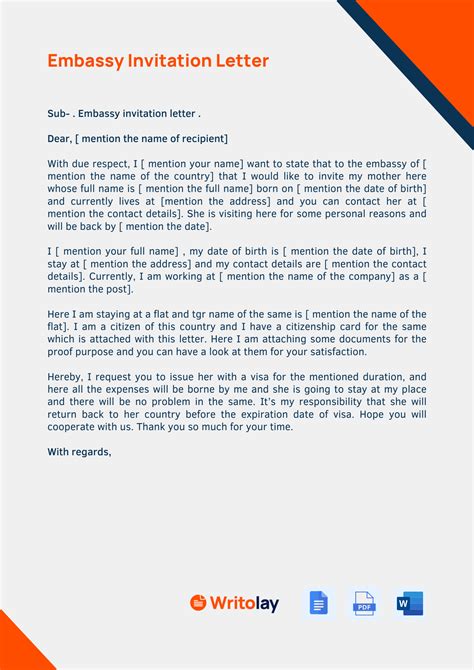 How Do I Write A Letter To An Embassy Asking For A Visa - Printable Online