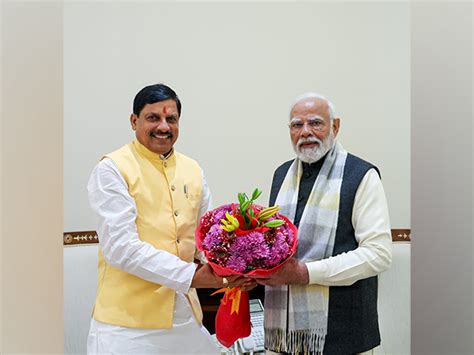 mp cm mohan yadav pays courtesy visit  pm modi  parliament house