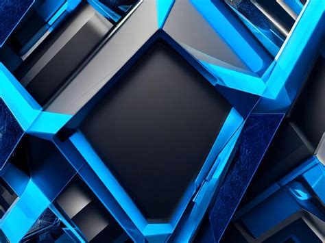 Premium Photo | Blue background geometric wallpaper geometric shapes ...