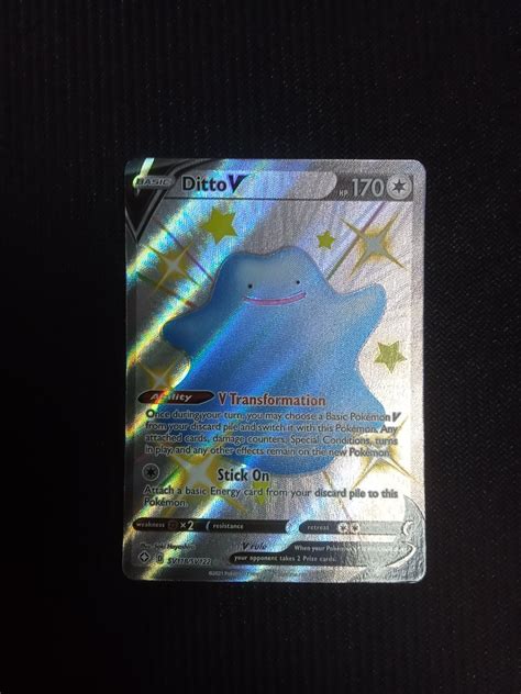 Pokemon Tcg Ditto V Shiny Rare Shining Fates Sv Sv Pikachu