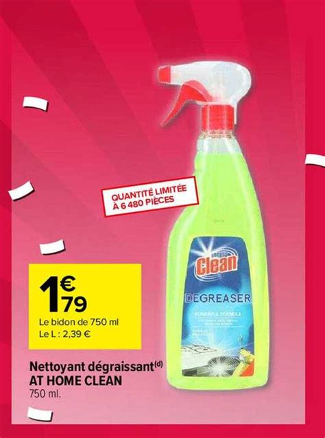 Offre Nettoyant D Graissant At Home Clean Chez Carrefour