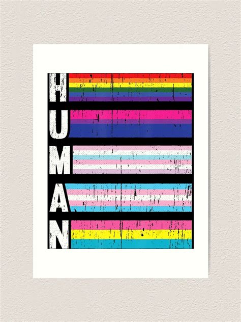 Human LGBTQ Pride Flag Gay Bi Intersexual Trans Pansexual Art Print For Sale By Meyhdollie