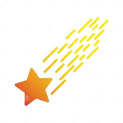 Shooting Star Vector Icon Falling Star Icon In Simple Flat Style Shooting Star Design