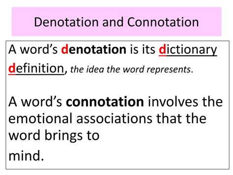 denotation  connotation powerpoint