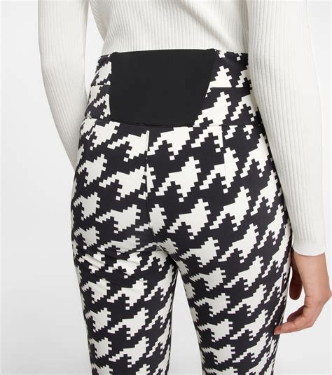 Aurora High Rise Houndstooth Softshell Ski Pants In Multicoloured