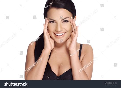 Sexy Sensual Brunette Posing Black Lingerie Stock Photo 335161679 Shutterstock