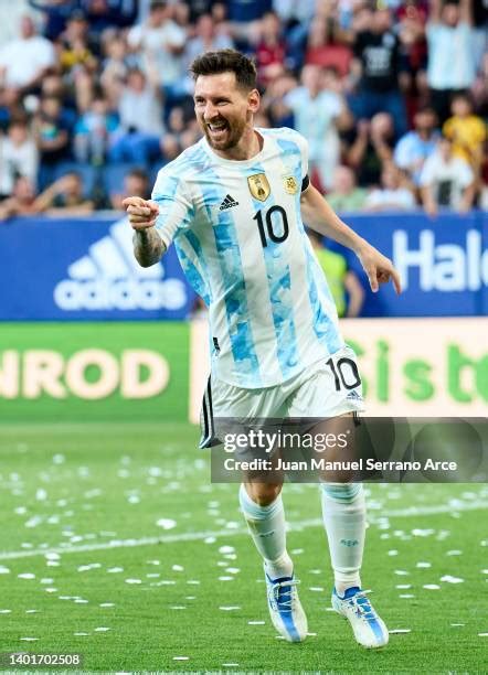 lionel messi celebration argentina   premium high res pictures