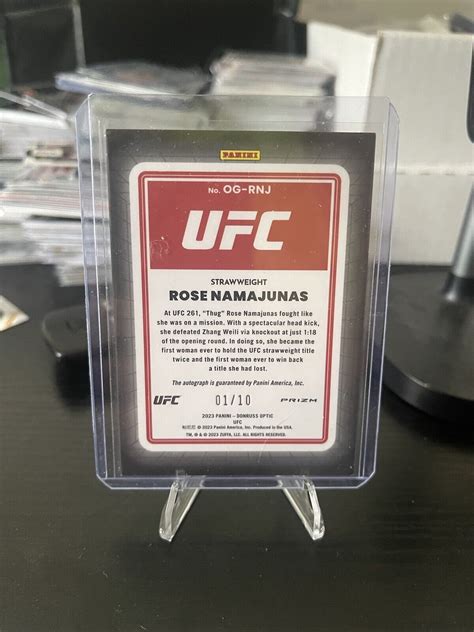 2023 Donruss Optic Ufc Rose Namajunas Gold Opti Graph 1 10 EBay