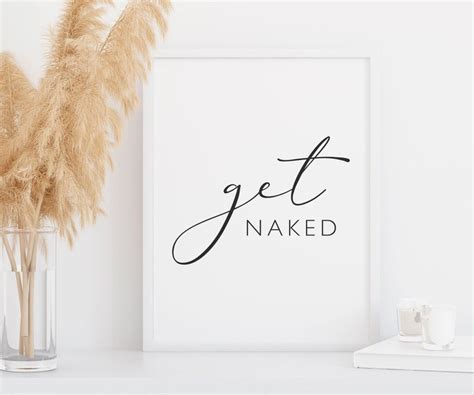 Funny Bathroom Signs Get Naked Print Printable Wall Art Etsy