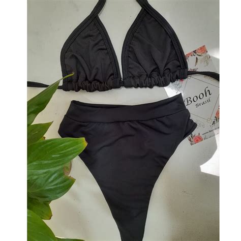 Biquini SEM bojo Cortininha móvel calcinha cintura alta hot pants biquíni hot pants cintura