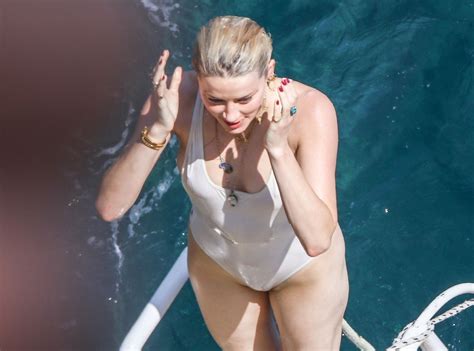 Amber Heard Showed Tits In Revealing Bikini At Amalfi Coast The Fappening