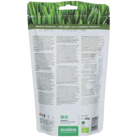 Purasana WHEAT GRASS RAW POWDER 200 G Shop Apotheke At