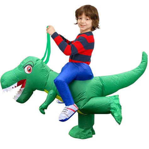 Inflatable Dinosaur Costume Riding T Rex Air Blow Up Funny Fancy Dress Hiipps