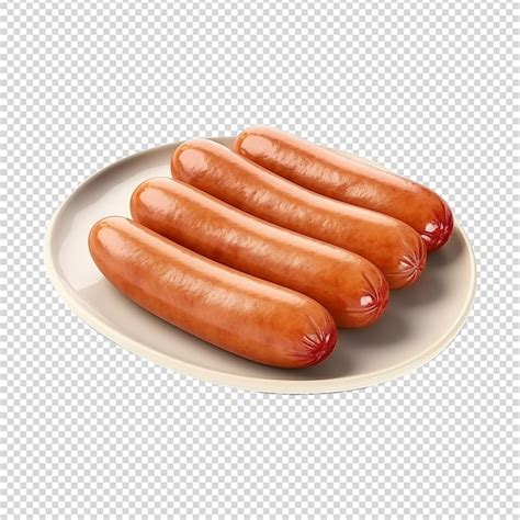 Premium PSD Fresh Sausages Isolated On Transparent Background Png