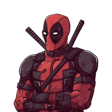 Deadpool É Um Heroi - Pôster de deadpool com um super-heróiretrato ilustração em vetor super ...