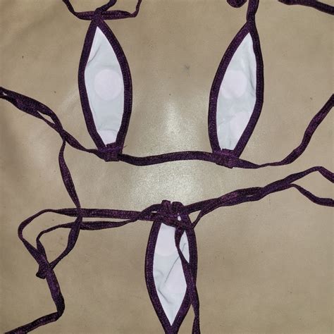 Handmade By Strawberrytots Swim Handmade Teardrop Exhibitionist Micro Thong Bikini Poshmark