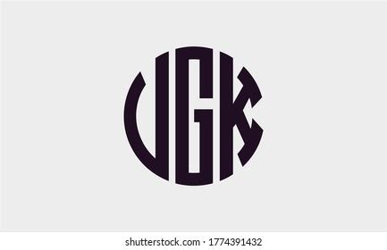 Vgk Circular Emblem Alphabet Letter Vector Stock Vector (Royalty Free ...